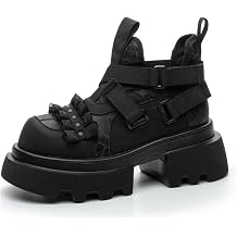 Women's Kawaii Cosplay Ankle Boots Cute Gothic Mary Jane Platform Boots Block Heel Punk Rock Sweet Shoes
