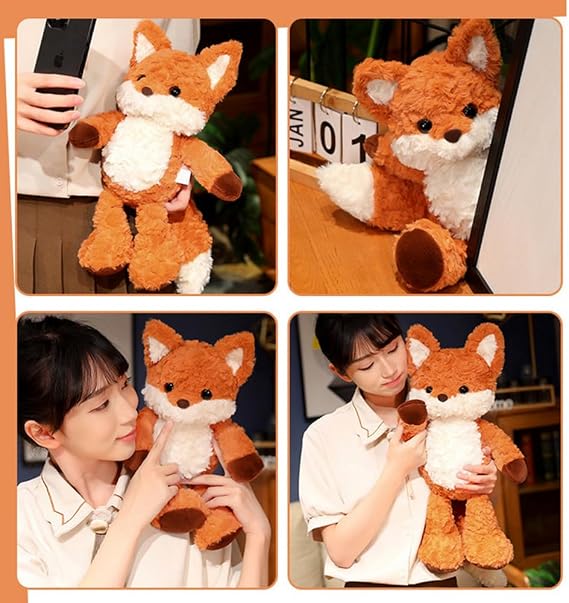 NatureMan 40cm Red Fox Stuffed Animal, Soft Cuddly Fox Plush Toy,Perfect for Child Gifts
