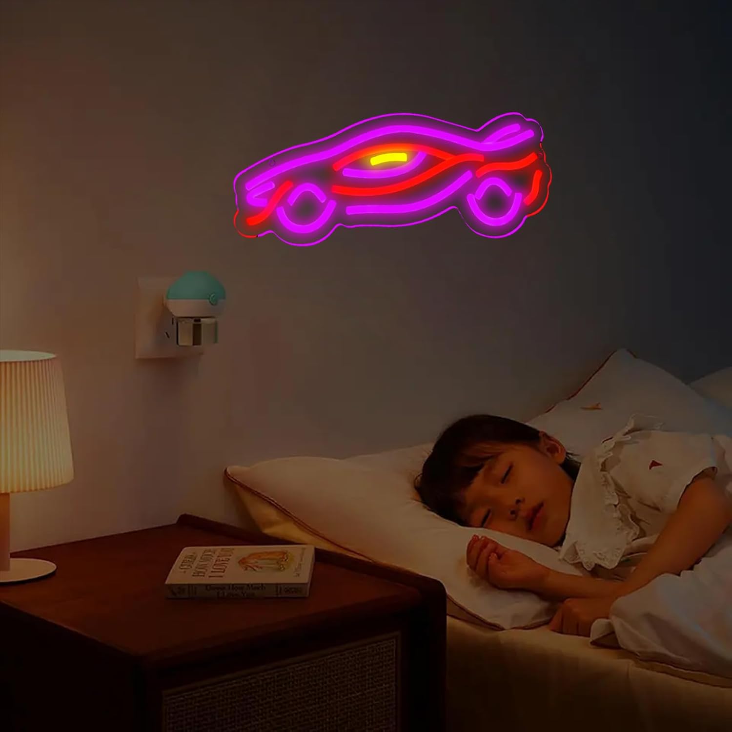 Sports Car Neon Signs, Racing Car Light Up Sign Bedroom Decor Car Dimmable LED Light for Boys Garage Man Cave Bar Game Room, Usb Powered Car Signs for Christmas Gifts - Image 3