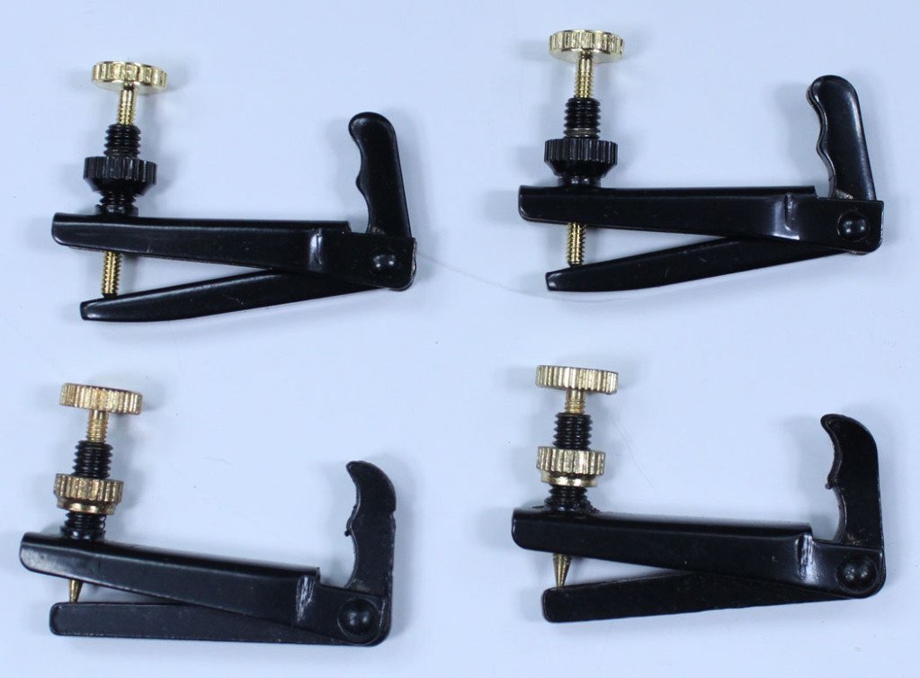 D Z Strad Violin Fine Tuner/Adjuster (Golden/Black)-4pc