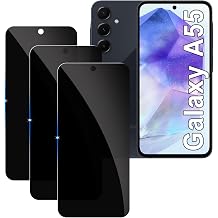 Lyphpe3 Pack Privacy Screen Protector for Samsung galaxy A55 9H Tempered Glass Anti-Spy Private Film Compatible for Samsung A55 Case Friendly
