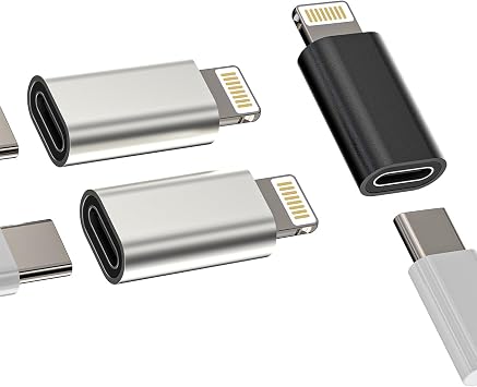 USB C Female to Lightning Male Adapter Pack of 3 for iPhone 14 13 Pro Max Fast Charging MFi Certified for ipad Cable Connector File Transfer Portable Charger Adapter