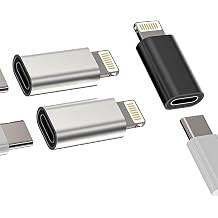 USB C Female to Lightning Male Adapter Pack of 3 for iPhone 14 13 Pro Max Fast Charging MFi Certified for ipad Cable Connector File Transfer Portable Charger Adapter