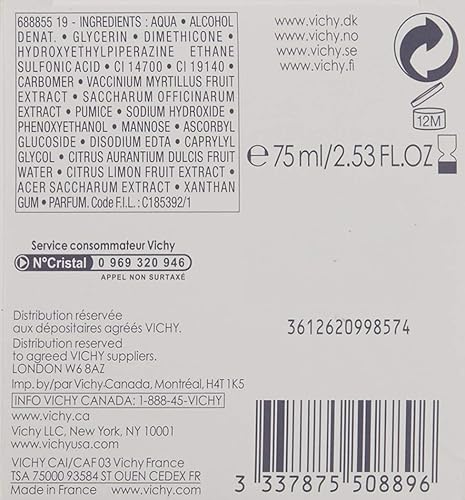 Miniatura 10 de Vichy Vichy Mineral Double Glow Peel Face Mask Oil Free To Exfoliate Luminate Skin Fl Oz