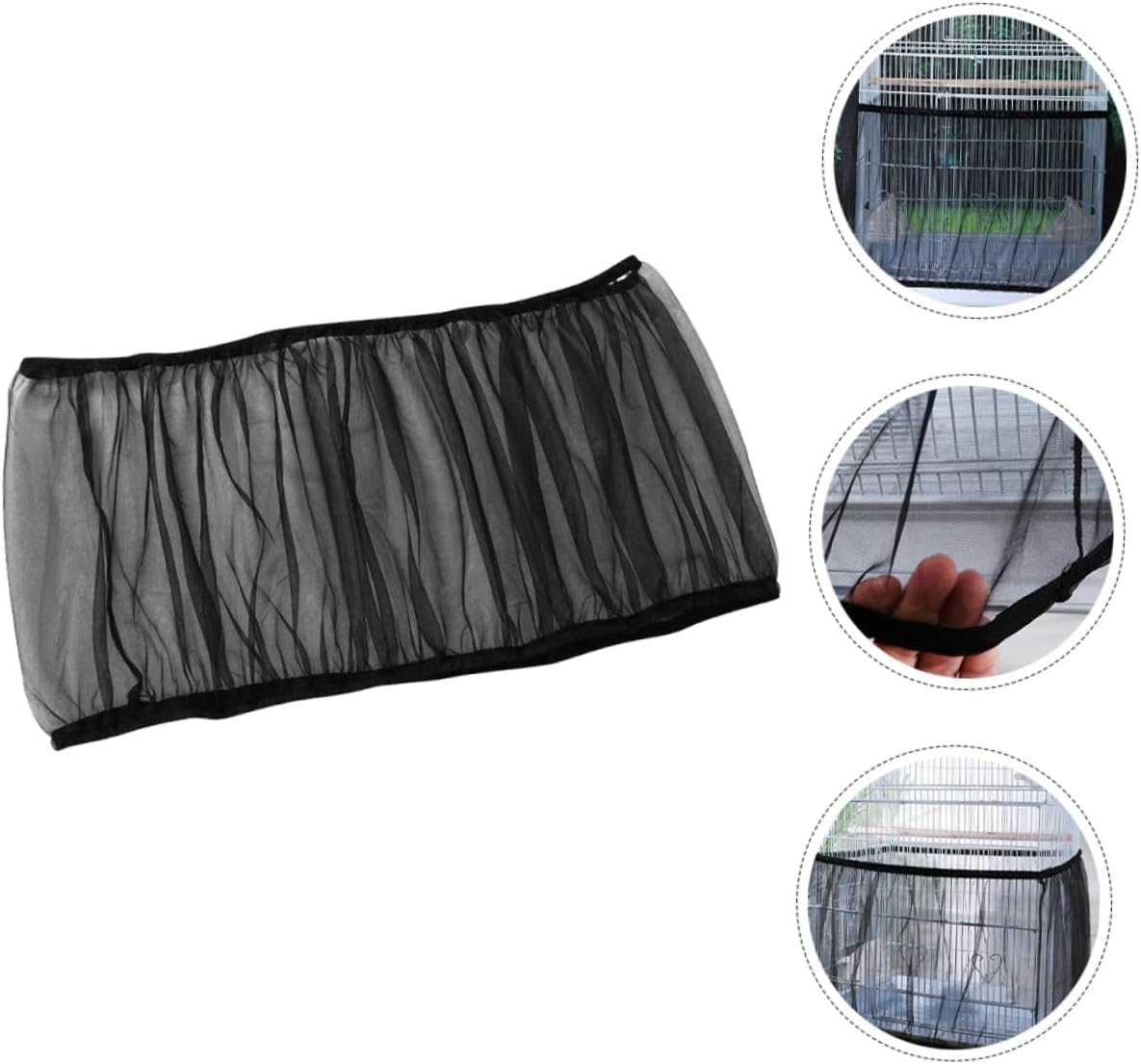 5pcs Birdcage Net Cover Breathable Stretchy Skirt for Bird Cages Mesh for Parrots and Birds Height Circumference