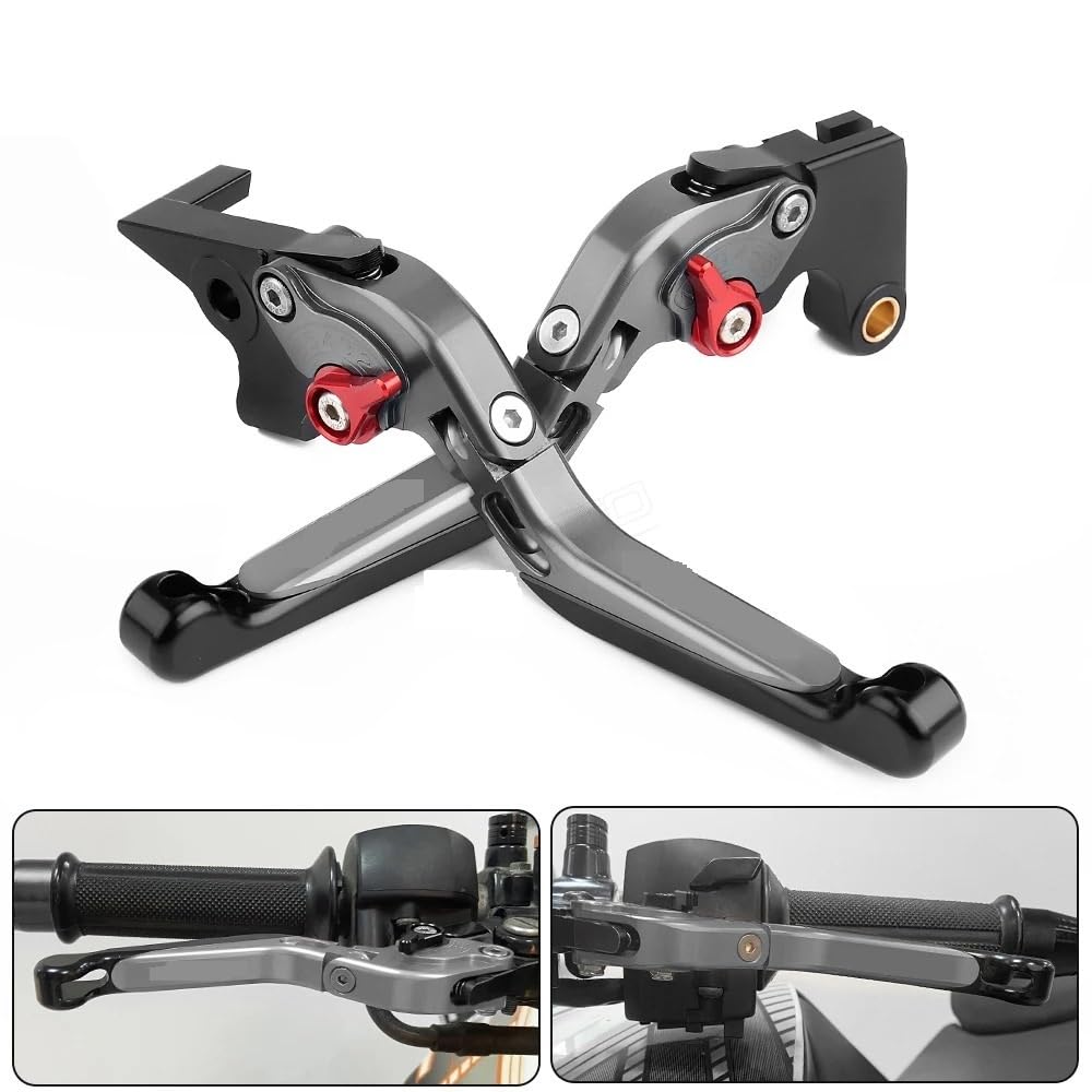 Pasuje do Suzuki GSX S950 GXS-S950 GSXS 950 2021 2022 CNC Dźwignie uchwytu Regulowana składana dźwignia hamulca i sprzęgła Motocykl(Blue Black)