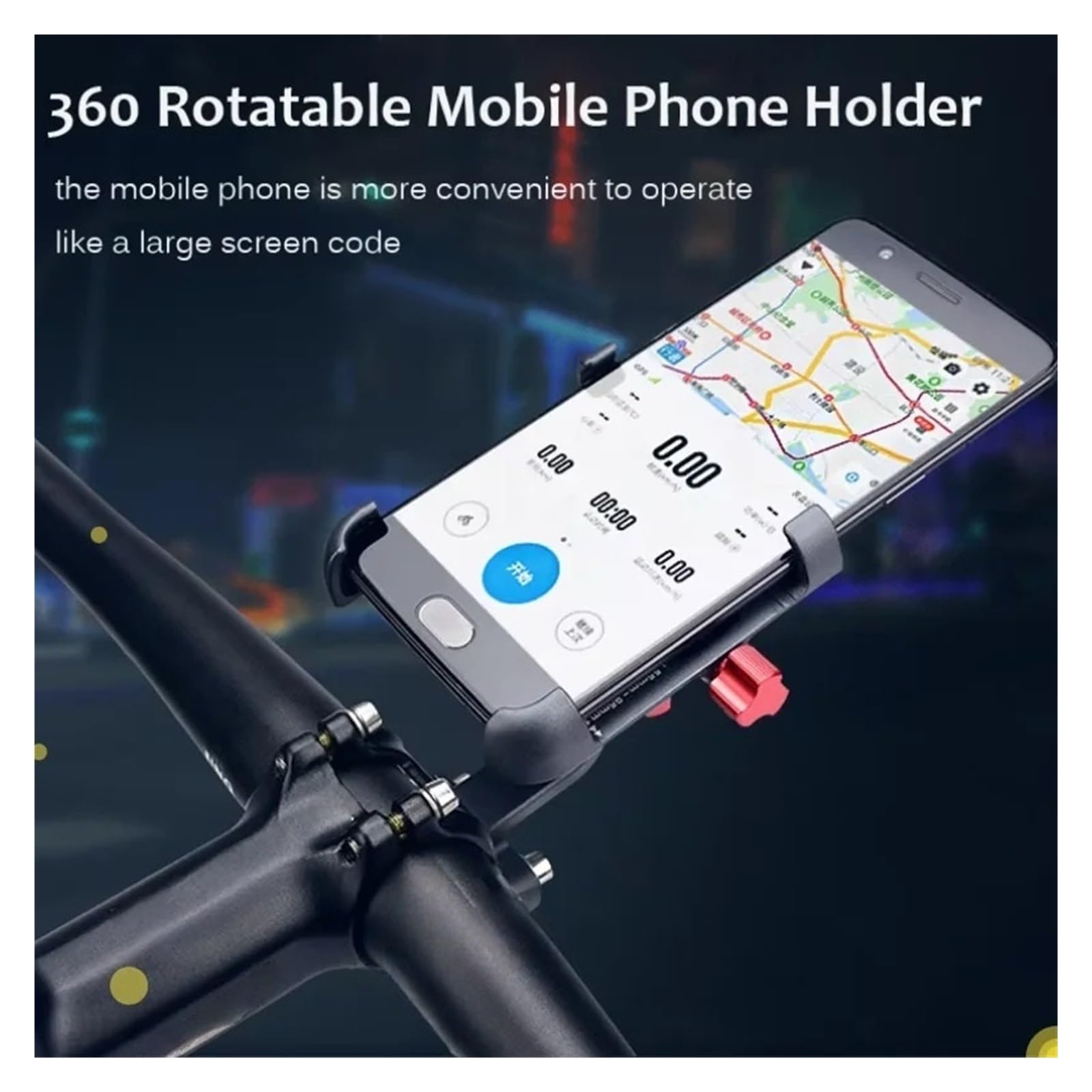 Supporto per navigazione per moto Per supporto manubrio per moto per xiaomi per GPS per telefono cellulare(Silvery)