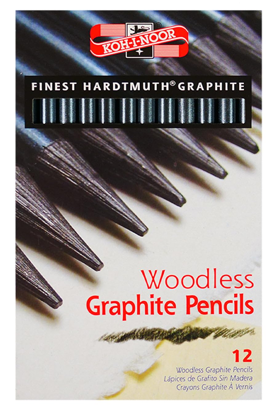 Koh-I-Noor Progresso Woodless Graphite Pencil Set, 6 Degrees, 2 Pencils Per