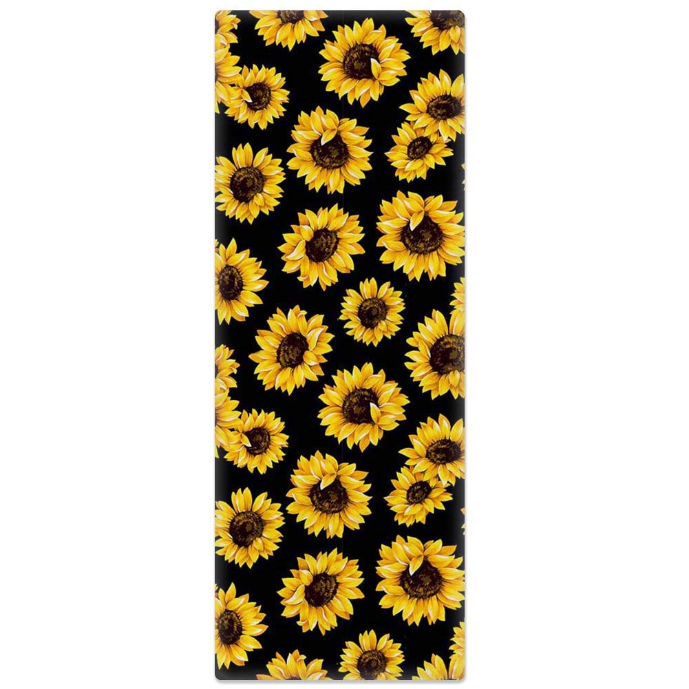 POLERO Tapis de yoga écologique, non toxique, absorbant la transpiration, tapis de fitness, portable, léger, antidérapant, Femme, 29 Tournesol