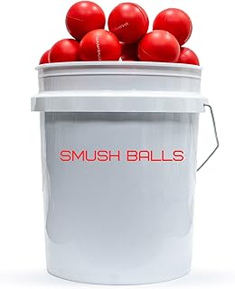 Smushballs Baseball & Softball Training Balls w/Bucket– Durable Foam Practice Balls for Hitting & Pitching - Multiple Colors and Sizes