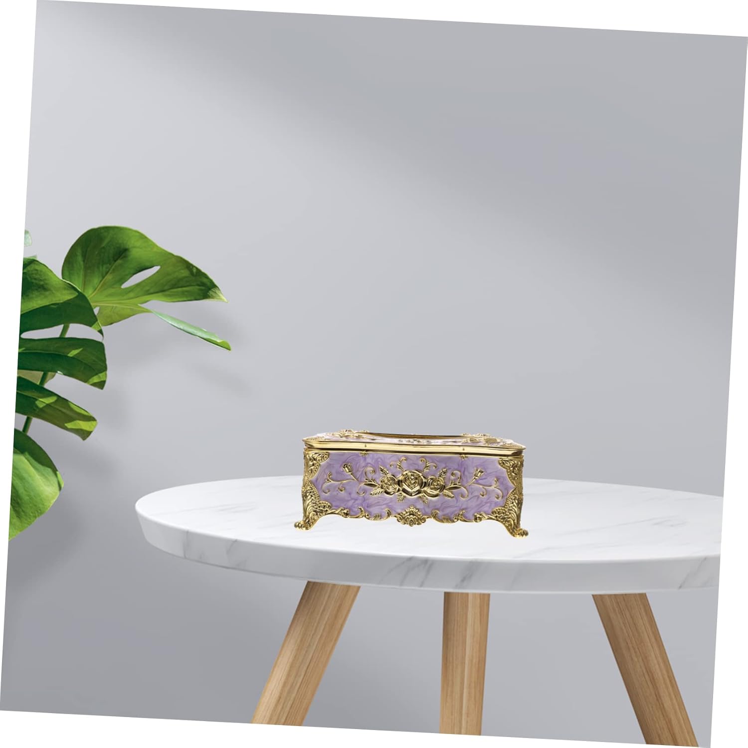 OUNONA Car Tissue Box Cover Elegant European Style Plastic Holder for Home and Vehicle Use Multifunctional Napkin Dispenser for Living Room Bedroom and Office