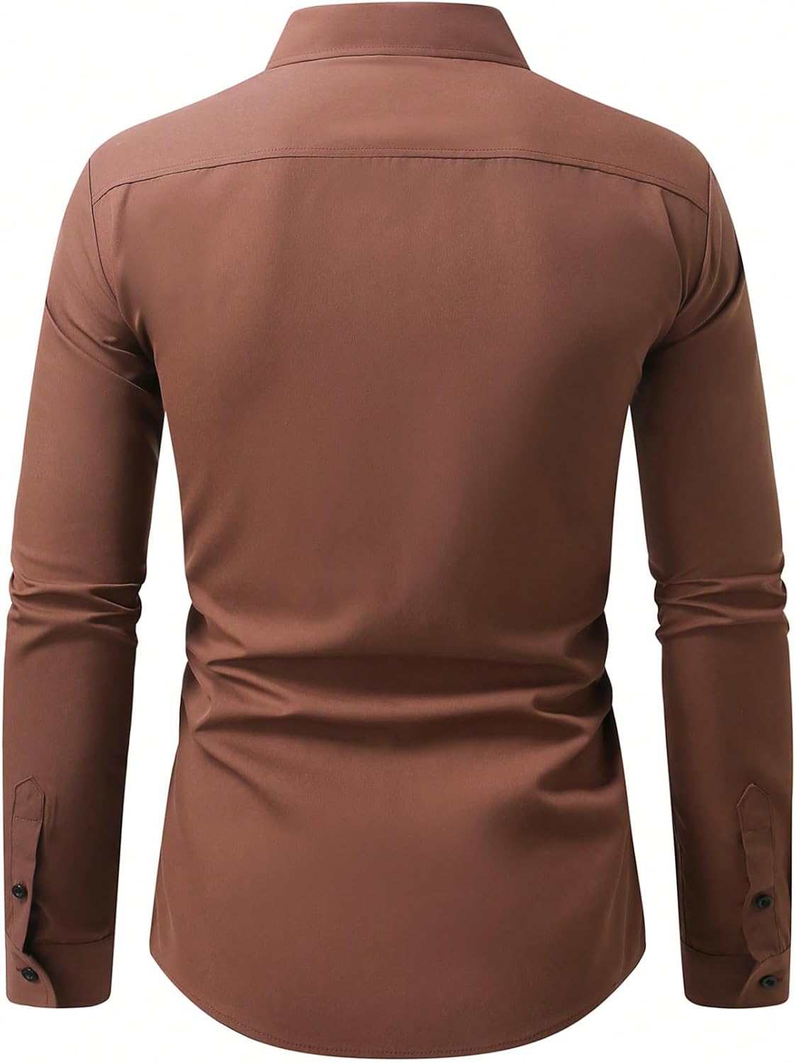 Men's Western Cowboy Shirt Graphic Button Down Vintage Retro Collared Long Sleeve Shirt Top - Image 3