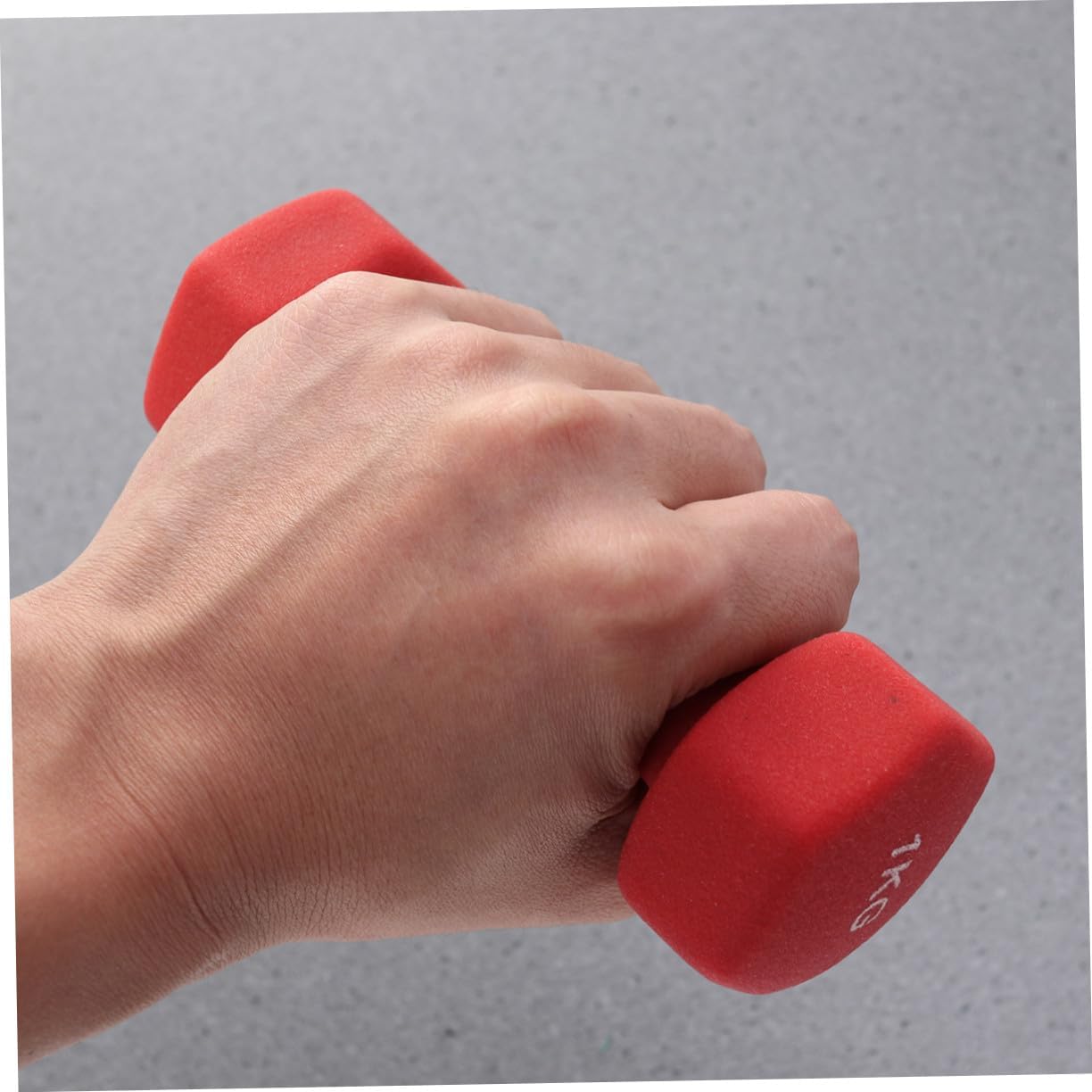Generic Neoprene Coated Exercise Dumbbells for Women Ergonomic Hexagonal Hand Bars for Yoga and Home Fitness Workouts Non-slip Weights for Arm Waist Hip and Leg Training Red Pair