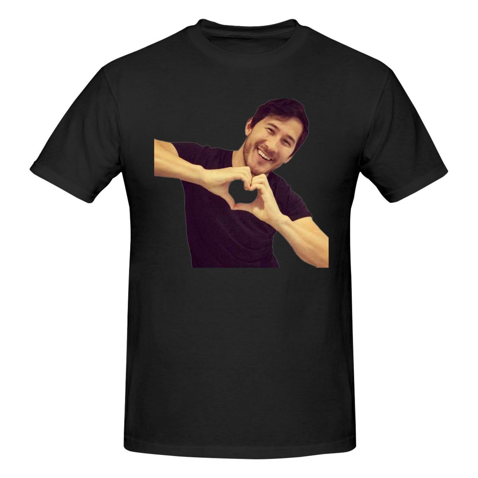 Markipliers Classic T-Shirt Crew Fashion Neck Casual Top Basic Short Sleeve Shirt Black