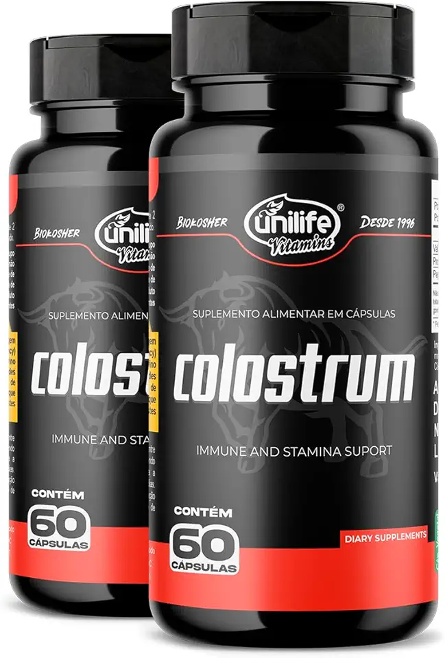 Kit 2 Colostrum Colostro Bovino Unilife 60 Cápsulas