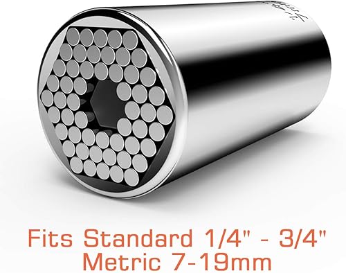 Vista 16 de Enchufe universal, enchufe autoajustable para estándar de 7/16 a 1-1/4 pulgadas métricas de 0.433 in-1.260 in, adaptador para llave de trinquete