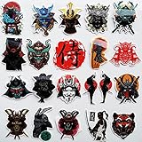 65Pcs Samurai Sticker for Car Bumper Japan Samurai Decal Bushido Oni Head Japanese Warriors Stickers Hard Hat Helmet Bike Shocks Decals