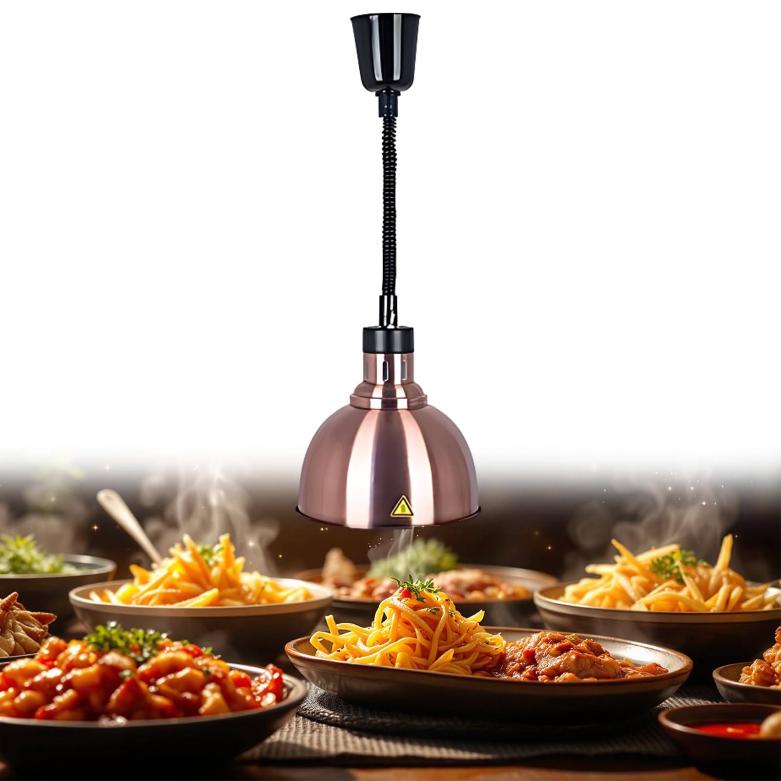 Wärmelampe Küche Gastro, 250W Hängende(Kupfer-25cm,1 Stück)