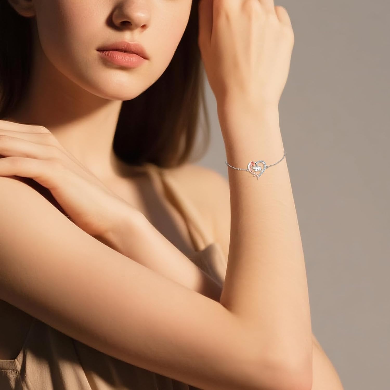 POPKIMI Cute Animal Bracelet for Women 925 Sterling Silver Animal Jewelry Brithday Christmas Gift