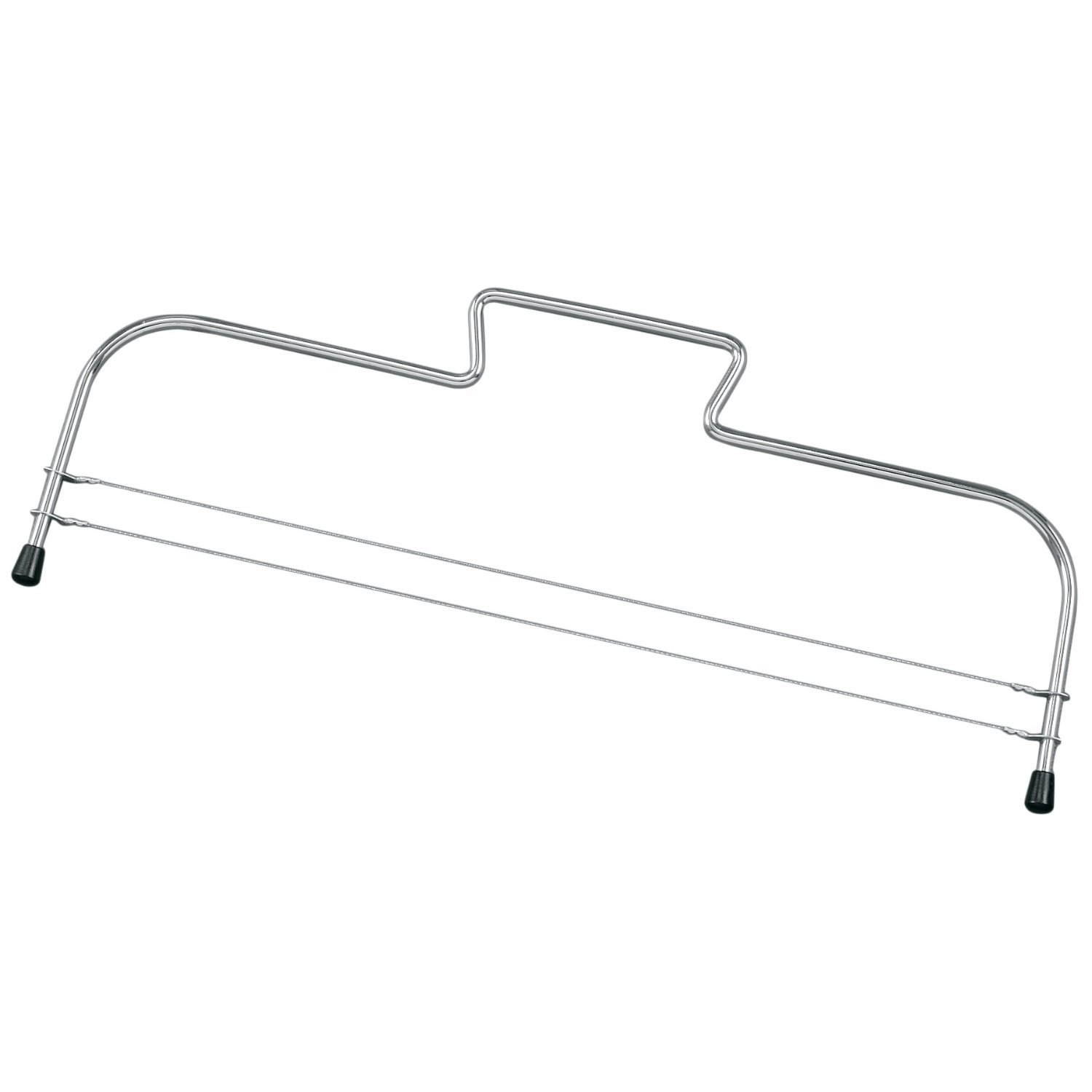Westmark Horizontal Cake Cutter with 2 serrated cutting wires, Stainless Steel, Length: 32 cm, Simplex-Duo, Silver, 716022E1