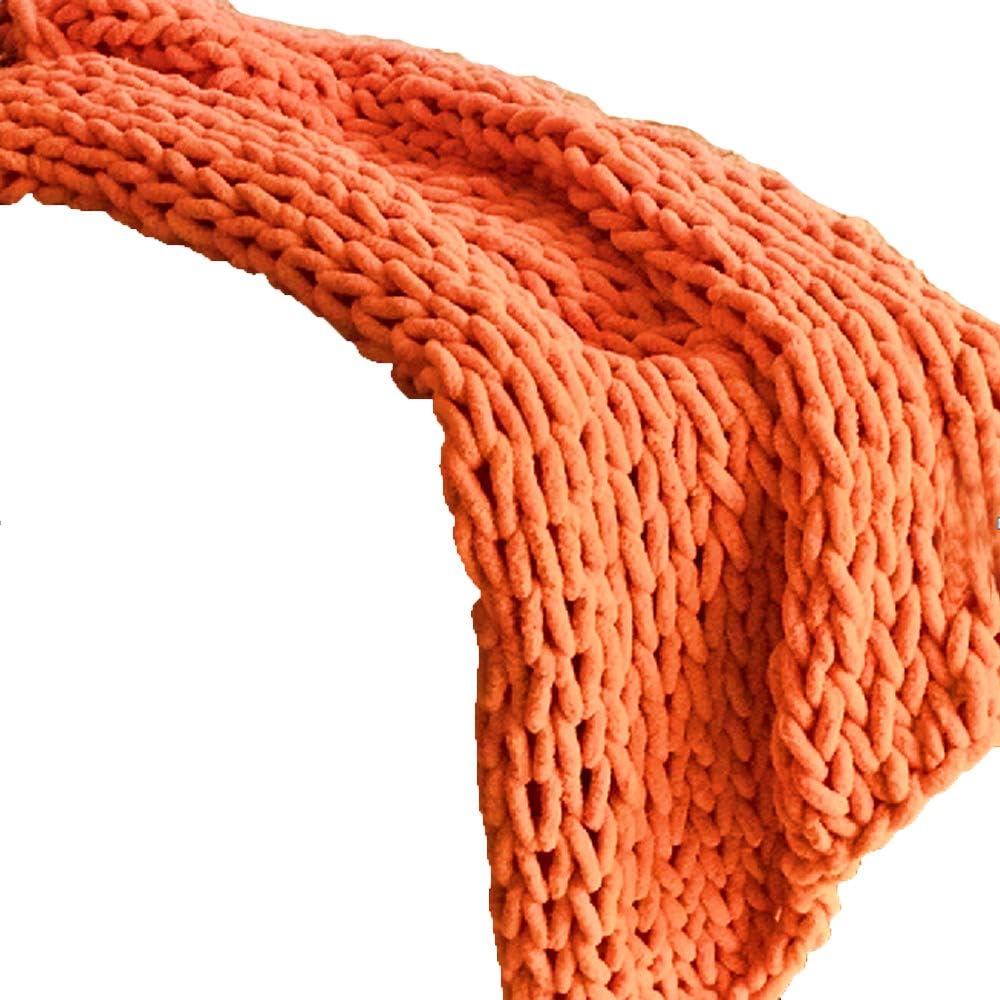 Jumbo Chenille Orange Yellow Chunky Knit Yarn Chunky Yarn 32.4oz Fluffy Chenille Yarn Chunky Fat Yarn Extreme Knitting Yarn Thick Knit Yarn Chunky Woven Bulky Yarn Washable 4 Skein