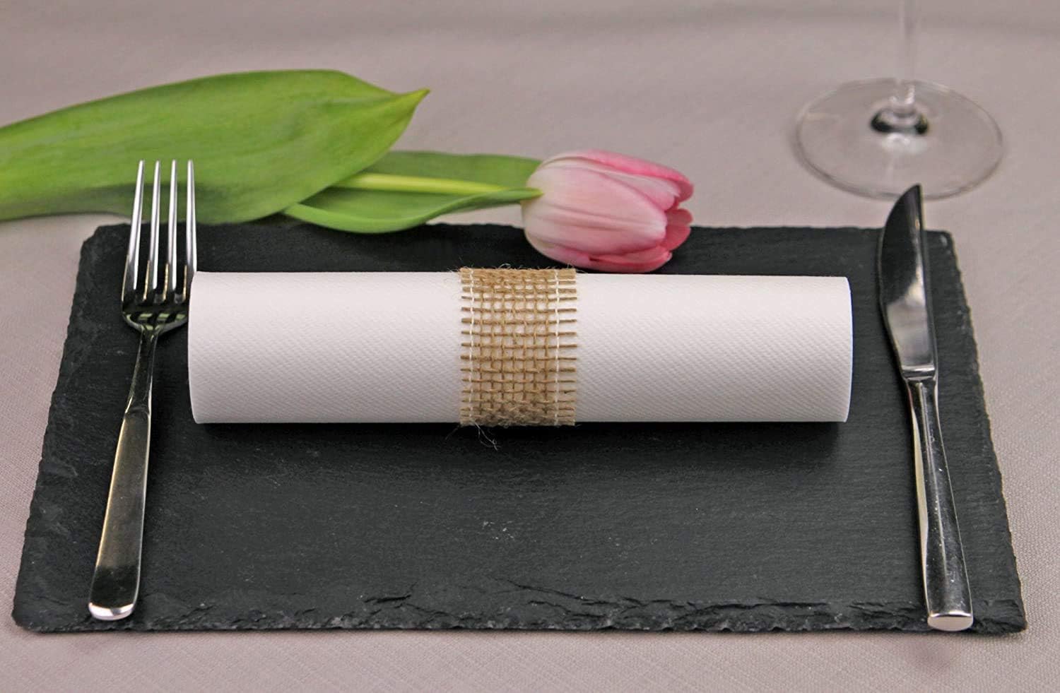 finemark 25 m x 40 mm Decorative Ribbon Jute Natural Jute Ribbon Gift Ribbon 4 cm Lattice Ribbon Made of Natural Jute Sustainable Christmas Easter Gift Packaging - Image 3