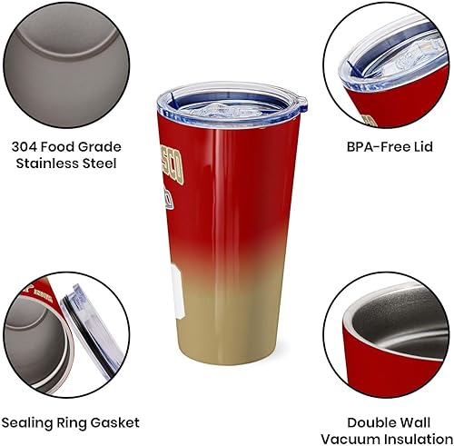 Miniatura 120 de OAOANS Taza de café de acero inoxidable personalizada con tapa sellada, regalo de ventilador aislado mantiene las bebidas frías y calientes. Diseño