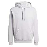 adidas Uomo Entrada26 Hoodie Sweatshirt, Team Light Grey/White