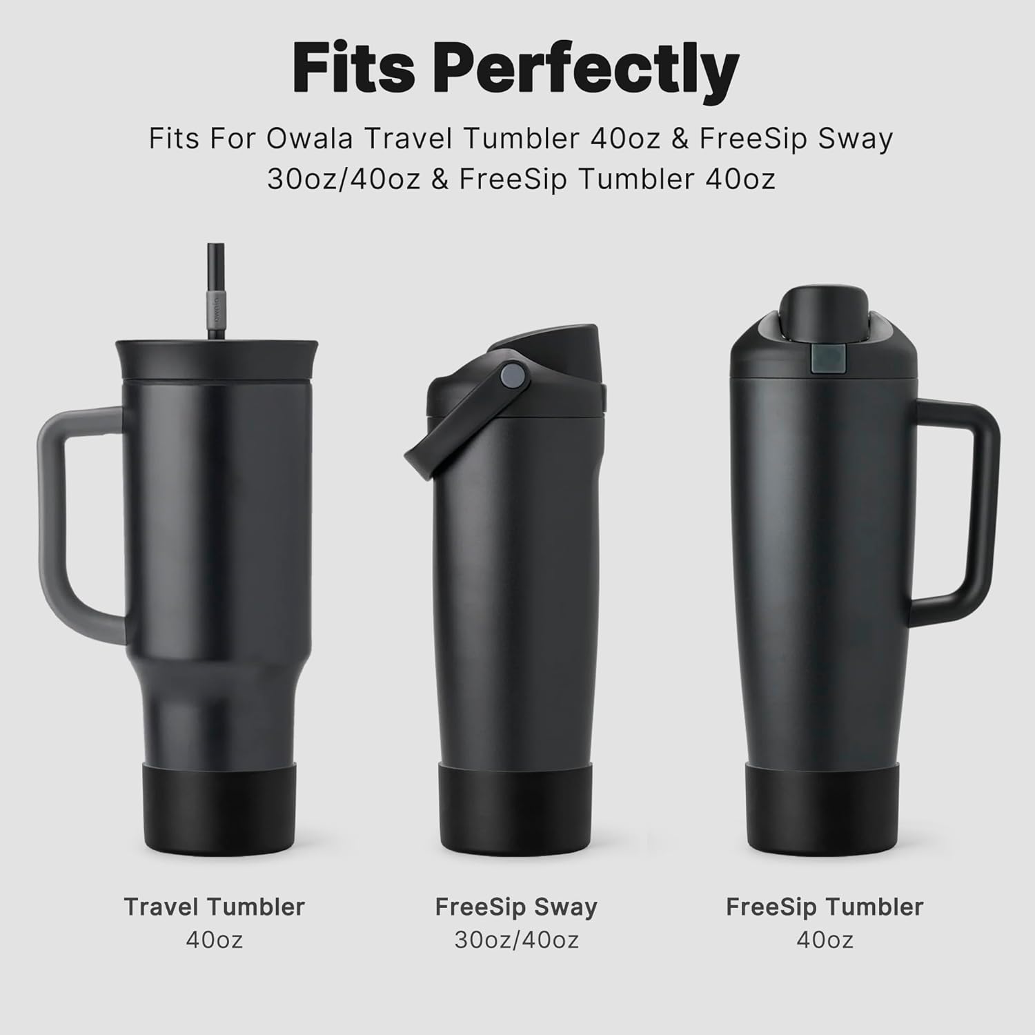 Silicone Boot for Owala 30oz & 40oz FreeSip Sway Bottles & Tumblers，Anti-Slip Protective Sleeve Bottom Bumper Cover for Owala 40 oz Triple Layer Insulated Travel Tumbler