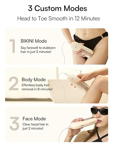 Miniatura 4 de INIA Dispositivo de depilación láser para mujeres y hombres, removedor de pelo INIA Fond con reducción de cabello de larga duración para cuerpo y
