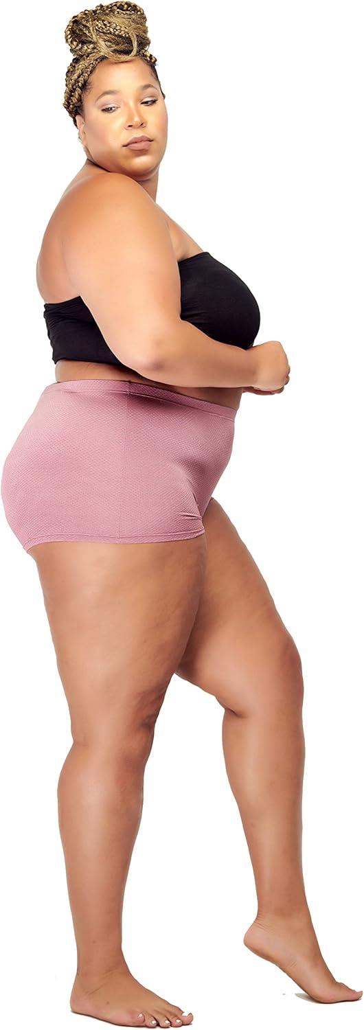B2BODY Plus Size Breathable Womens Underwear 4 Pack Boyshort Boxer Brief Panties - Image 5