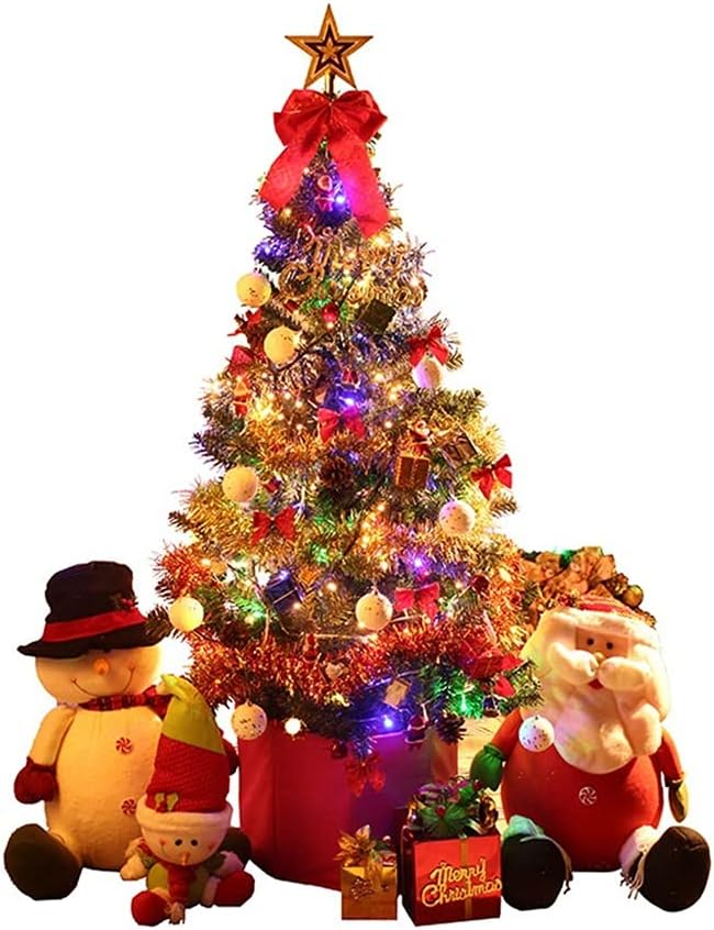 Artificial Christmas Tree 100/120cm Xmas Trees Decorated with Ornaments for Christmas Holiday Party Home Decor Christmas Decorations Easy Assembly (Size : 100cm)