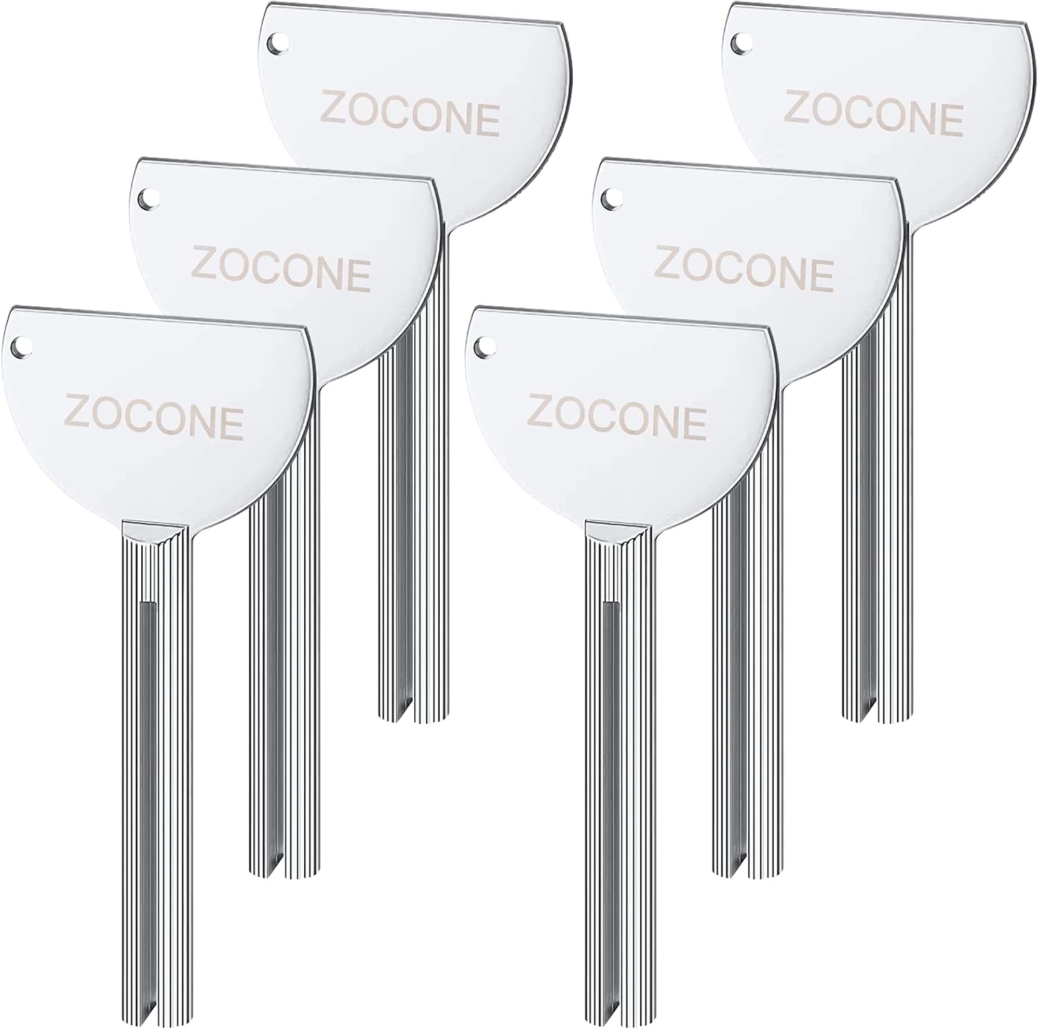 ZOCONE Toothpaste Squeezer, 6pcs Metal Tube Squeezer Key Stainless Steel Toothpaste Roller Tube Wringer for Paint, Cream, Cosmetic and Hair Dye(C) : Health & Household