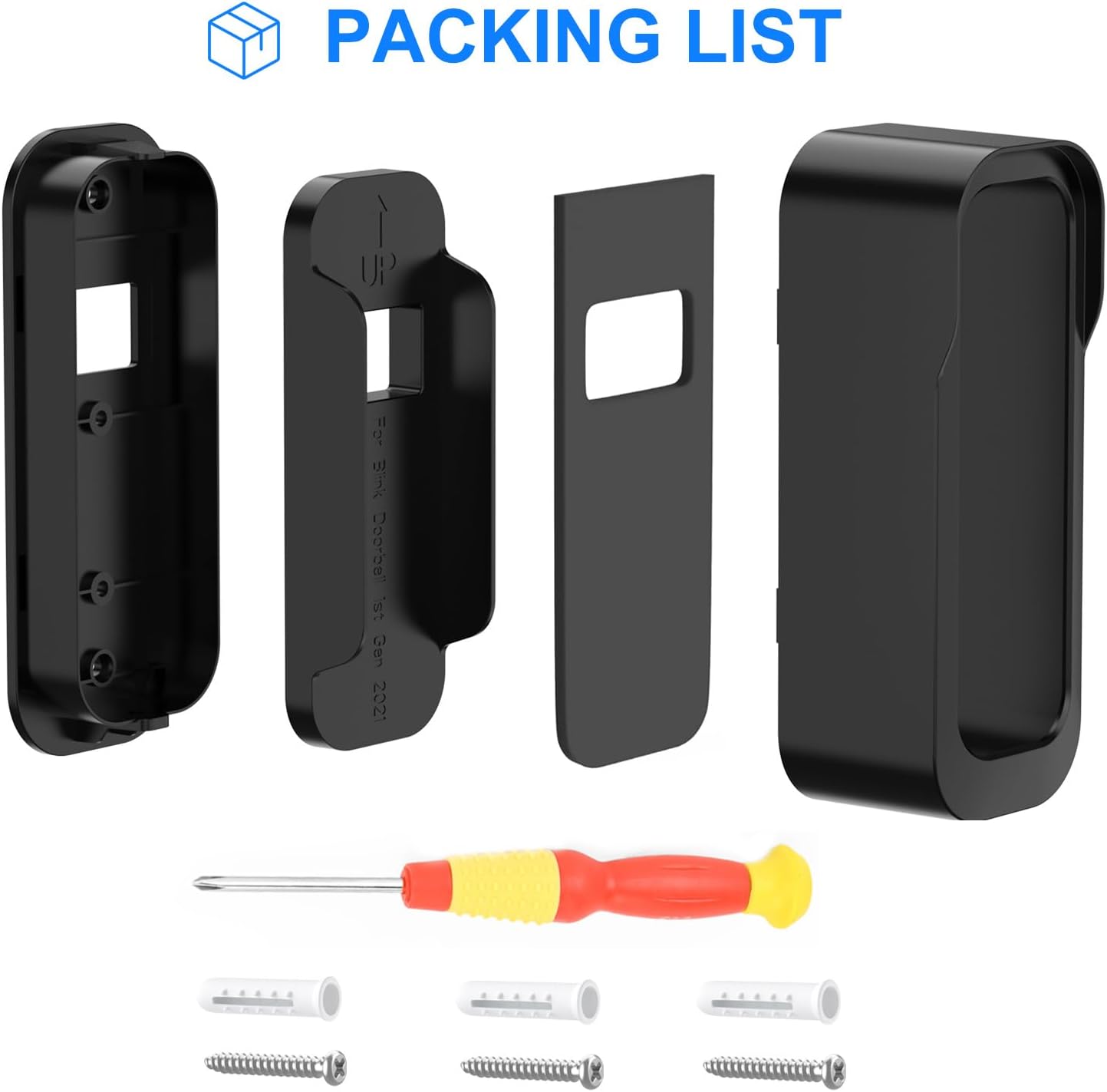 No Drill Doorbell Mount for Blink Video Doorbell (2023 Release & 2025 Release), Anti-Theft and Weatherproof Mount for Blink Camera, Perfect for Homes and Apartments