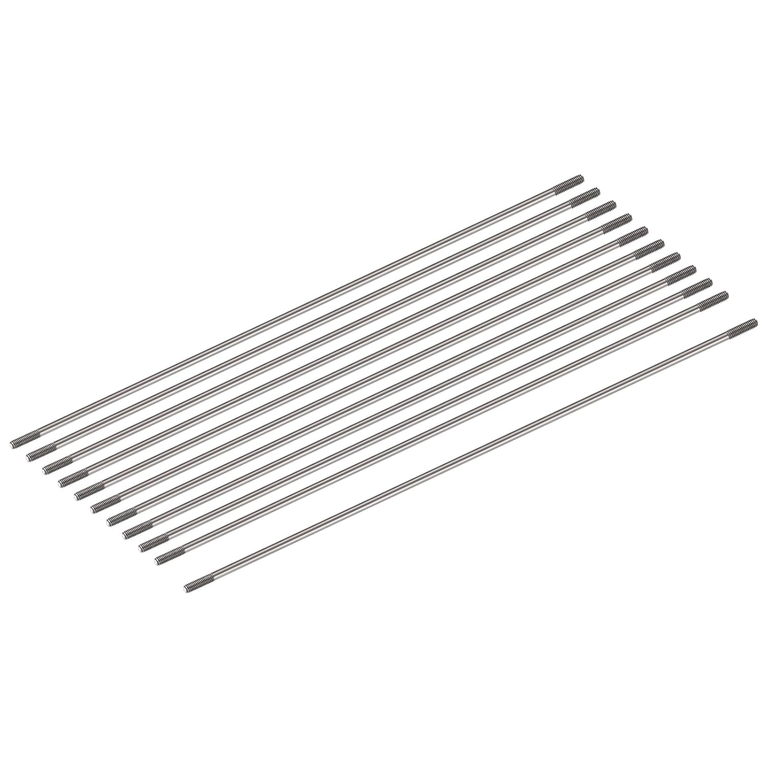 MECCANIXITY 20pcs Push Rod Connector Double End Threaded Rod 304 Stainless Steel for DIY RC Car,Boat,Car,Airplane,Helicopter Model&DIY Material,M3x300mm