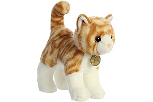 Aurora® Lifelike Realistic Orange Tabby Cat Stuffed Animal (10 Inches)