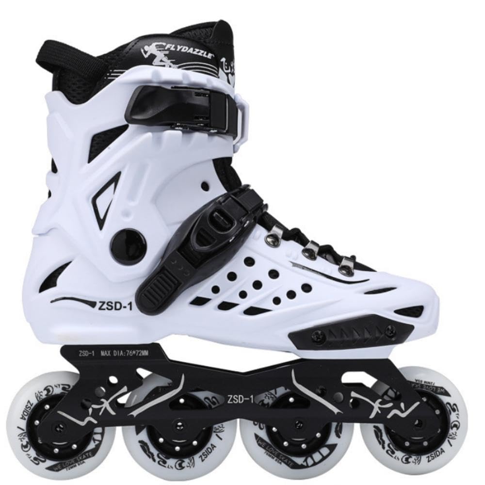 AYES Inline Skates, Men and Women Professional Roller Skates Fitness Inline Skate for Adults and Beginners Roller Skates (White,42)