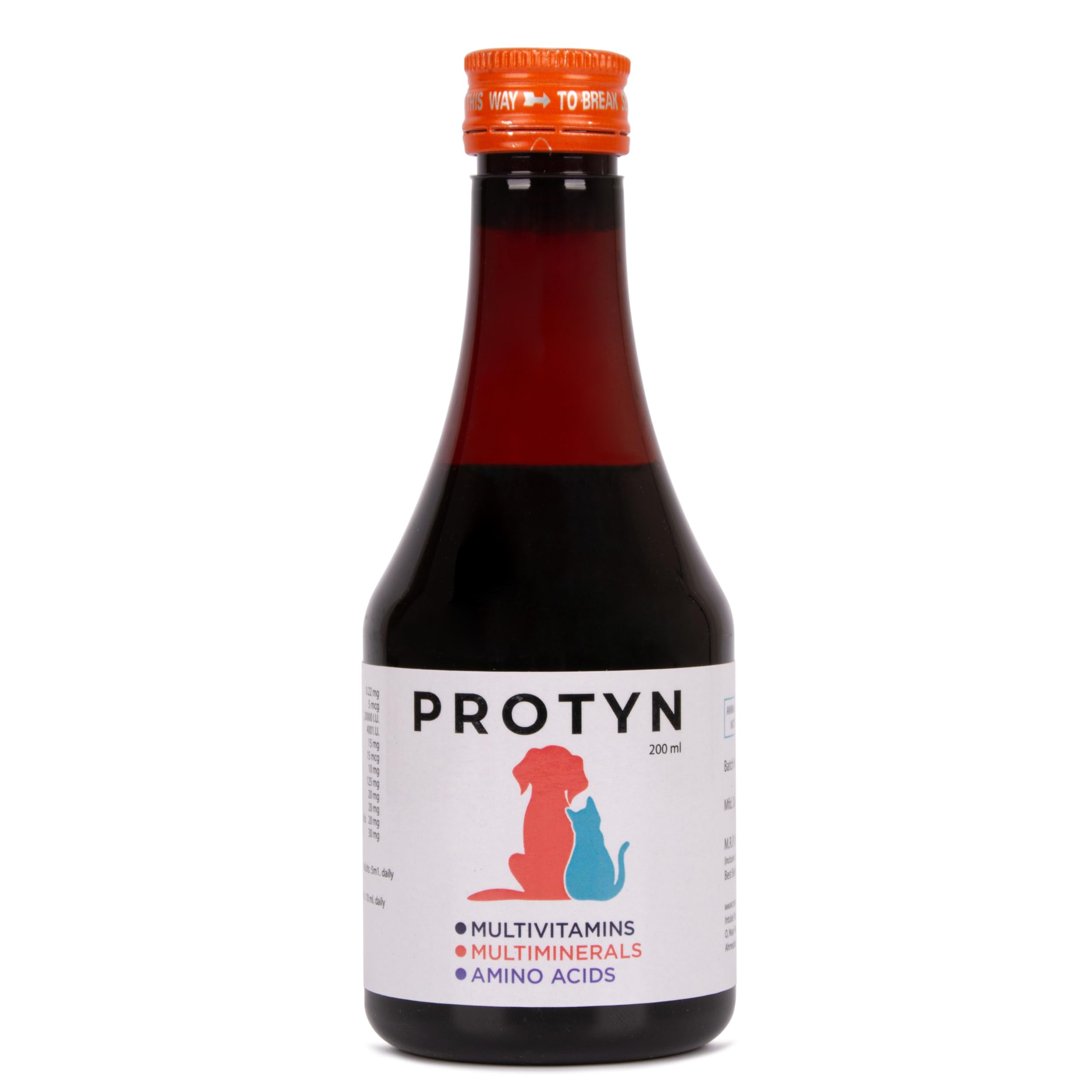 Protyn MultiVitamins | MultiMinerals |Amino Acids &Taurine Suppliments | Advanced Skin & Coat Formula for Dogs & Cats 200 ml | Improves Growth and Development (Pack of 2) (B0CD5XZRX2) Amazon Price History, Amazon Price Tracker