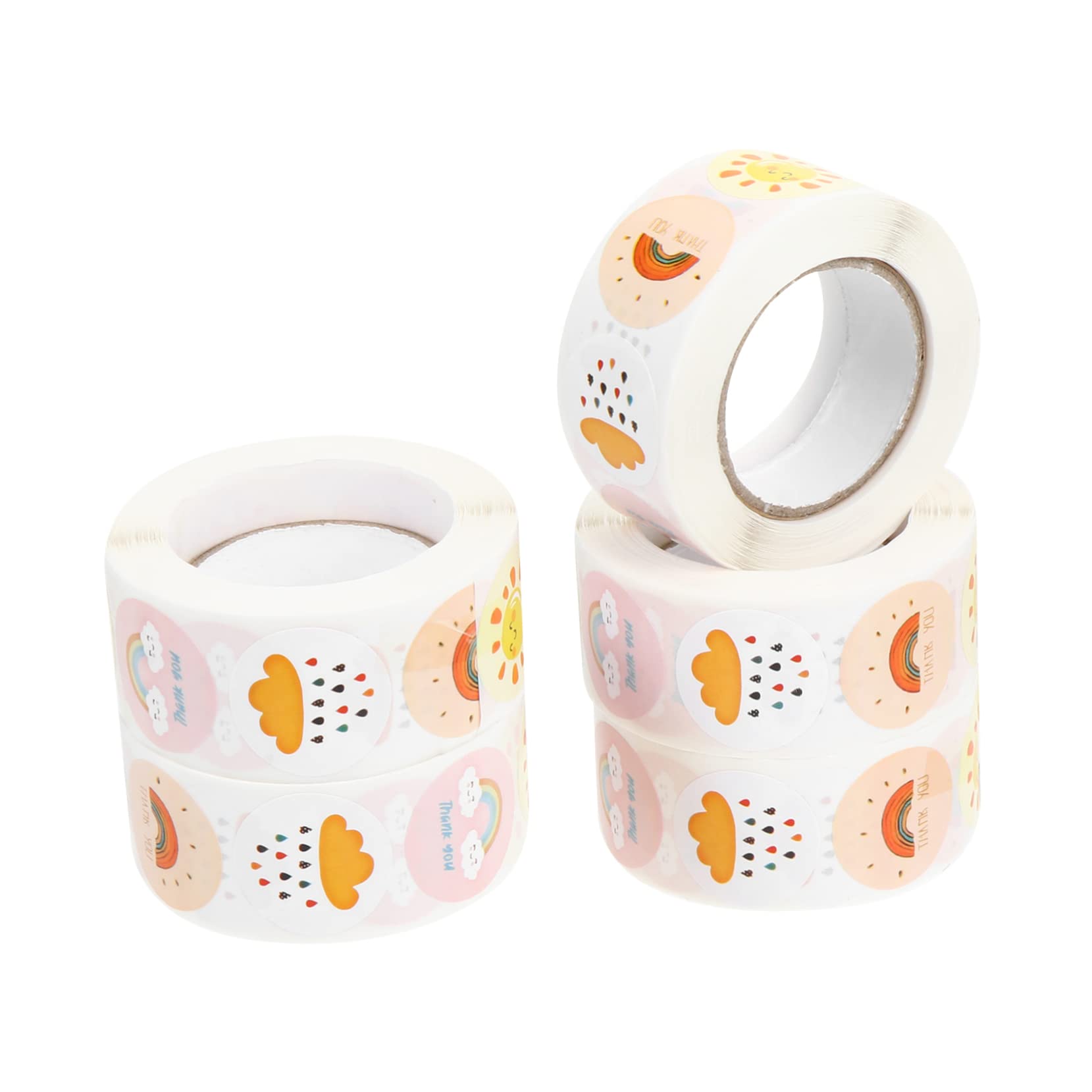 5 Set Etichetta Etichette Chiudipacco Adesivi Cerchi Stickers Adesivi Per Buste Adesivo Adesivi Di Tenuta Grazie Decalcomanie Adesivi in ​​lamiera Di Rame 5 * 5
