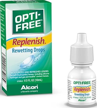 OPTI-FREE Replenish Contact Lens Rewetting Drops, 10 mL