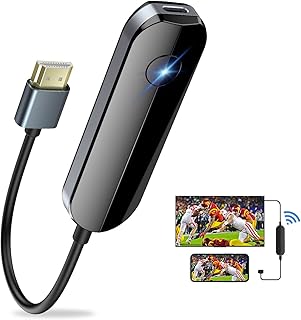 JUCONU Wireless HDMI Display Adapter,Video Mirroring Receiver,HDMI Cable Adapter Used for iPhone Mac iOS Casting/Mirroring to TV/Projector/Monitor