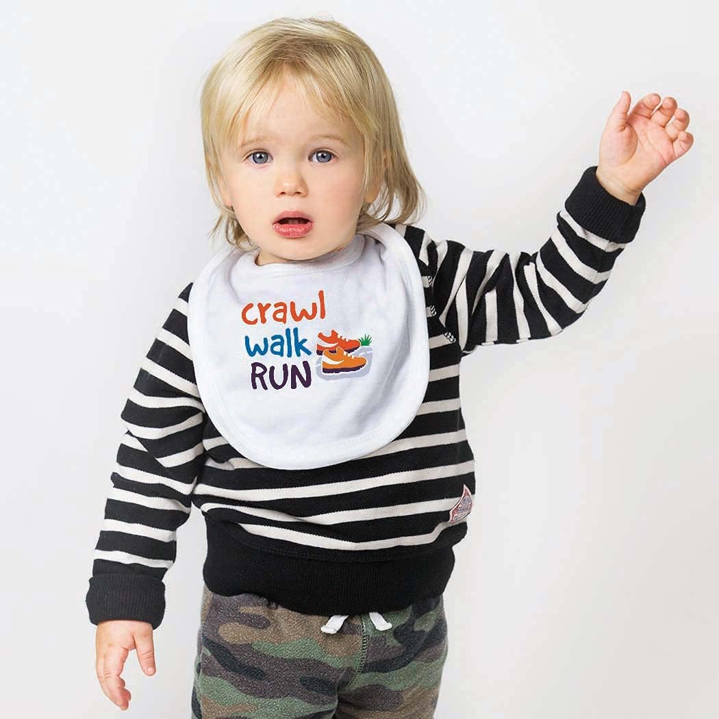 Gone For a Run Running Baby Bib - Soft Microfiber Infant Bib - Runner Baby Gift - Multiple Designs