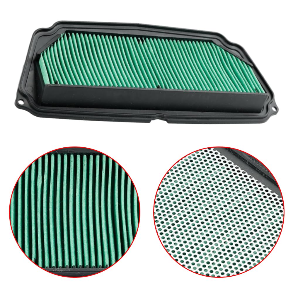 Filtro de aire, filtro de aire para motocicleta, repuesto de filtro de aire verde compatible con Honda CB650R CBR650R CB650RA CBR650RA 2019-2023, 17210-MKN-D50