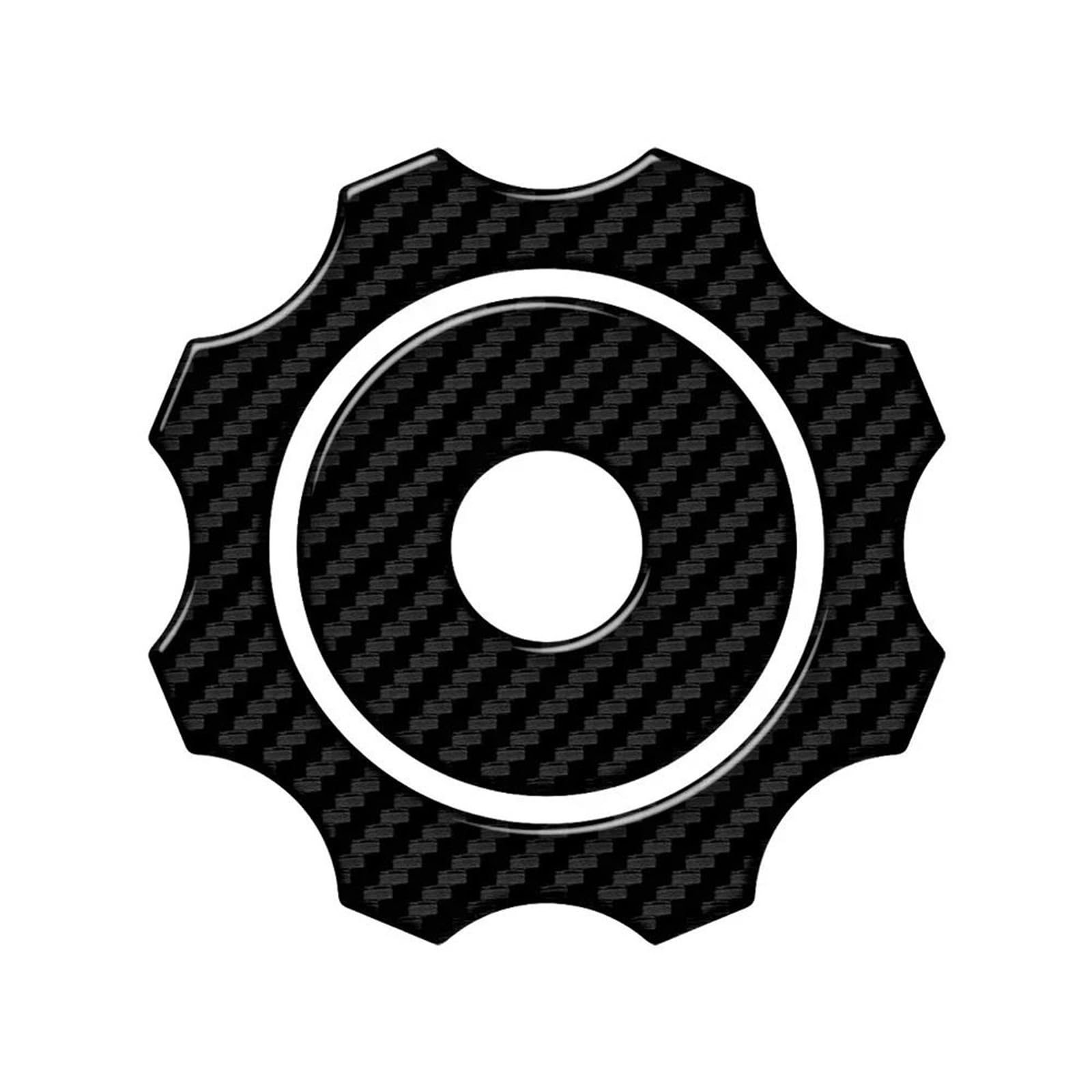 Motorcycle Fuel Tank Cap Transparent Carbon Fiber Texture Sticker for Ducati for Hypermotard 2007-2014(Carbon-Look)