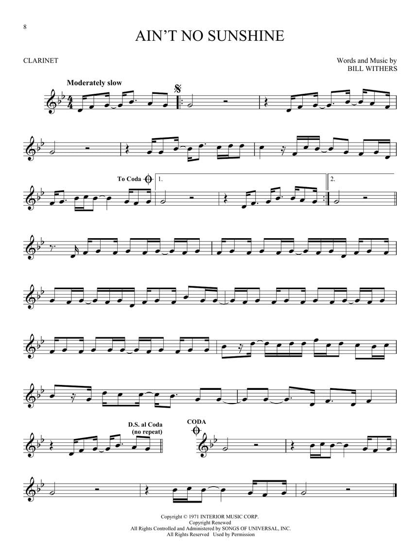 101 Popular Songs Clarinet: For Clarinet