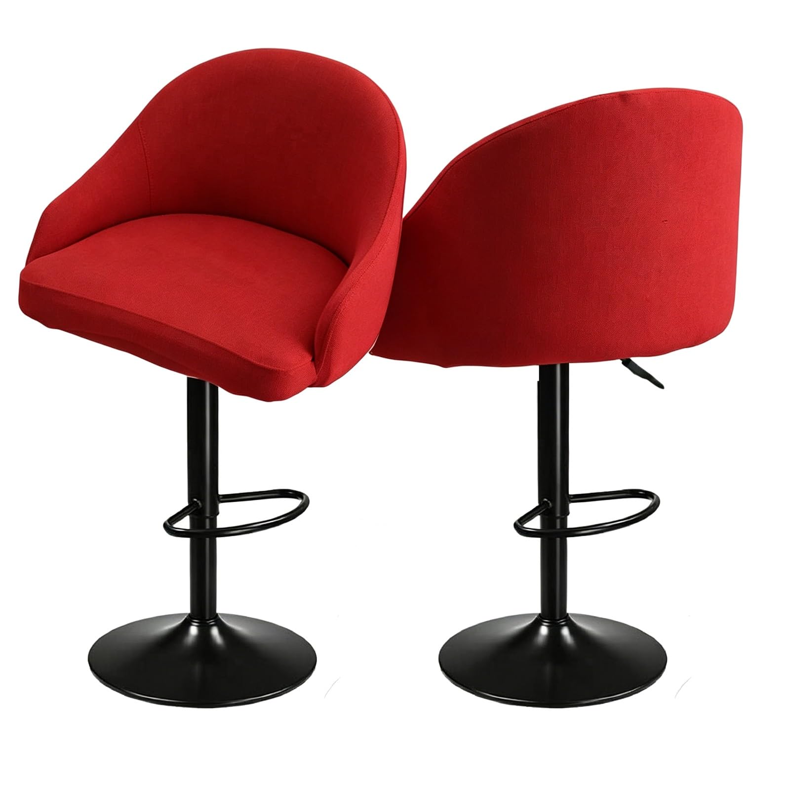 Bar Stools Cover,Short Back Chair Cover, Swivel Chair Slipcovers With Back, Stretch Bar Stool Chair Slipcovers With Round Backs Arms Curved Accent ,Counter Bar Stool Cover For Armchair,Kitchen Island(