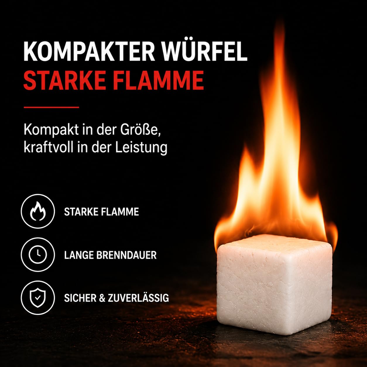 Anzündwürfel 1152 Stück geruchlos auf Paraffinbasis ohne Kerosin Lange Brenndauer Set (24x48 Würfel) Grillanzünder Kaminanzünder Ofenanzünder Kohleanzünder & HLKauf-Block