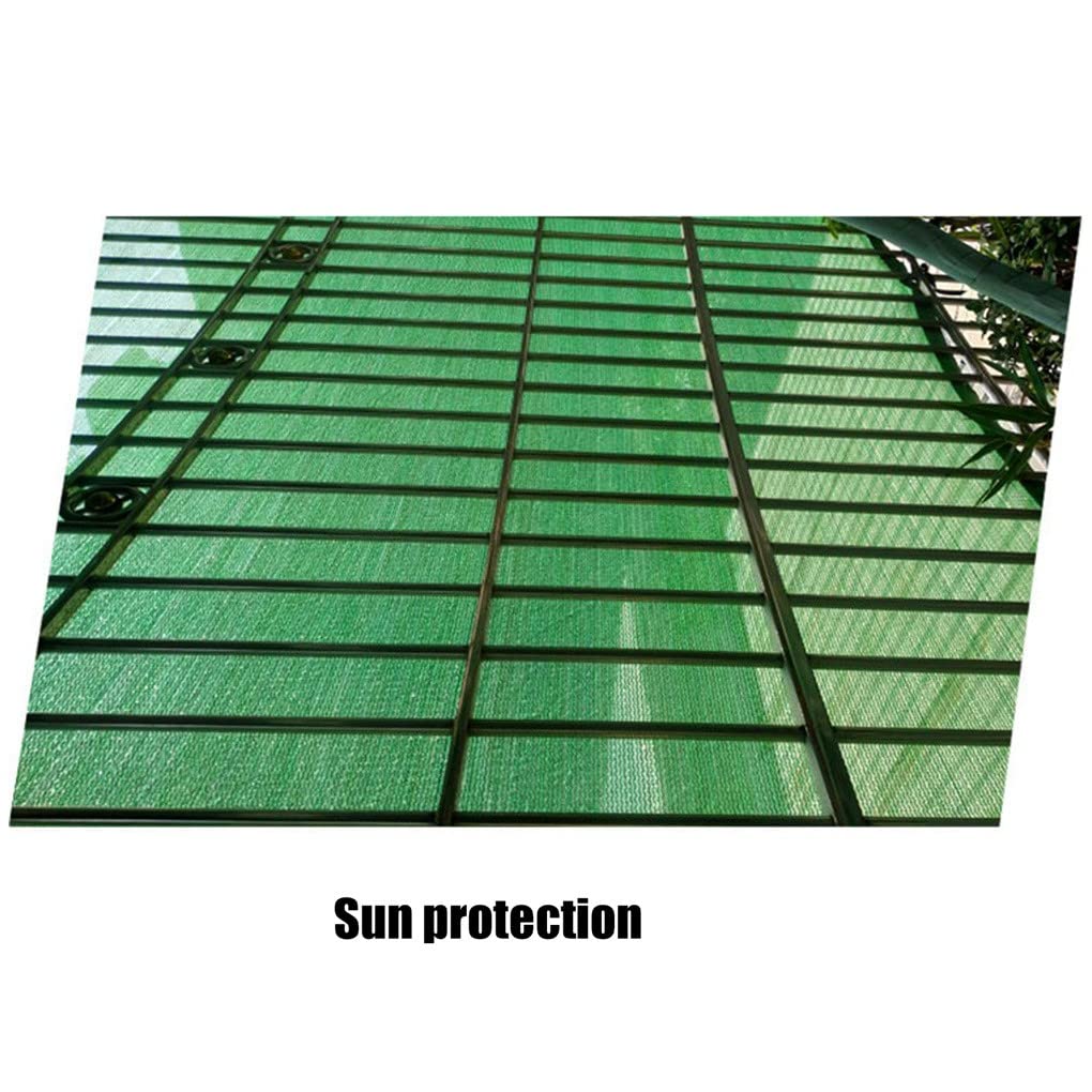 Malla verde con bloqueo UV para uso en exteriores, tela de sombra de jardín con ojales, ideal para patio, balcón y patio trasero