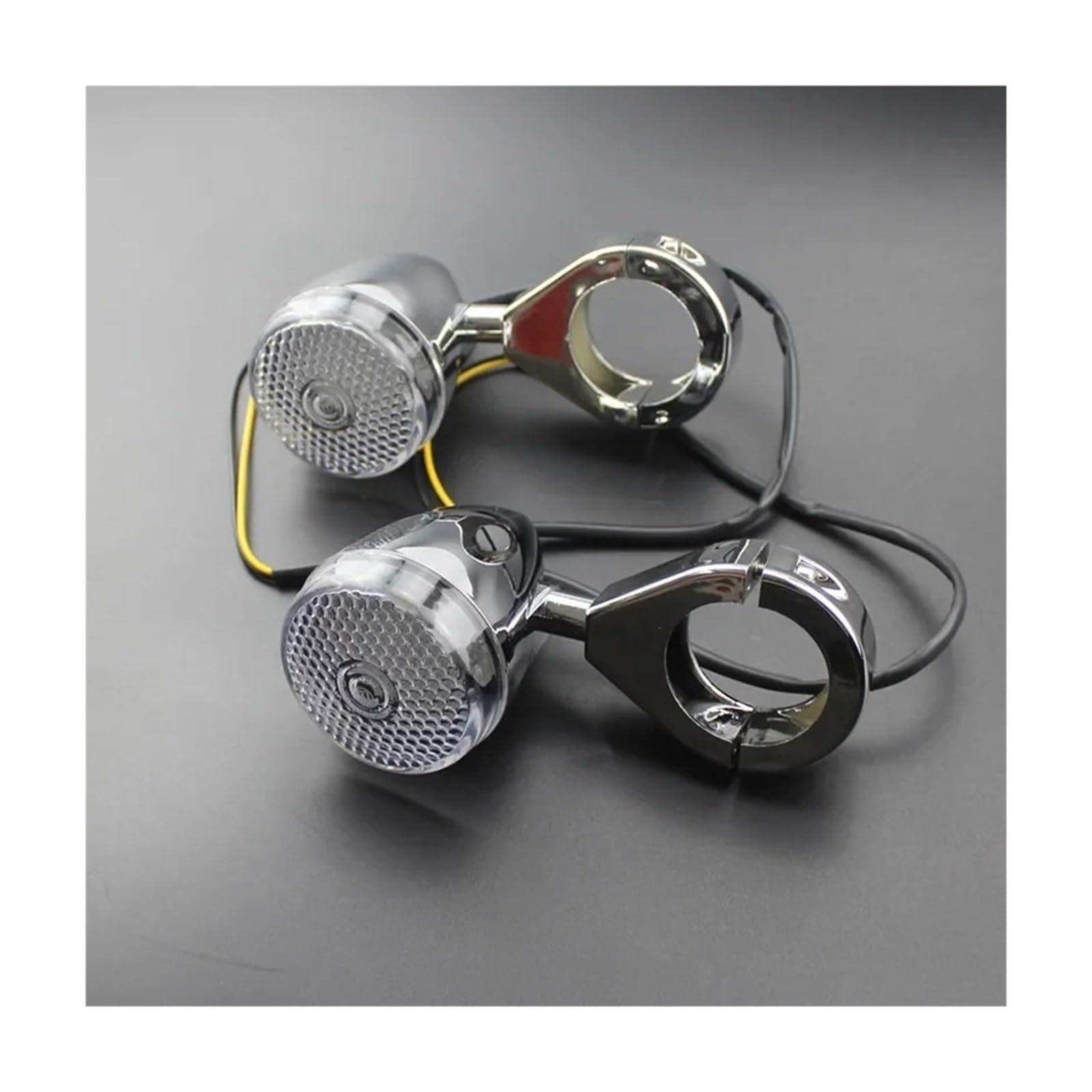 Motocicleta Indicadores Luces Par Personalizado Luces LED Señal Giro Delanteras con Abrazadera Horquilla Cromada De 39 Mm Motocicletas para Ha&rley para para Ya&maha