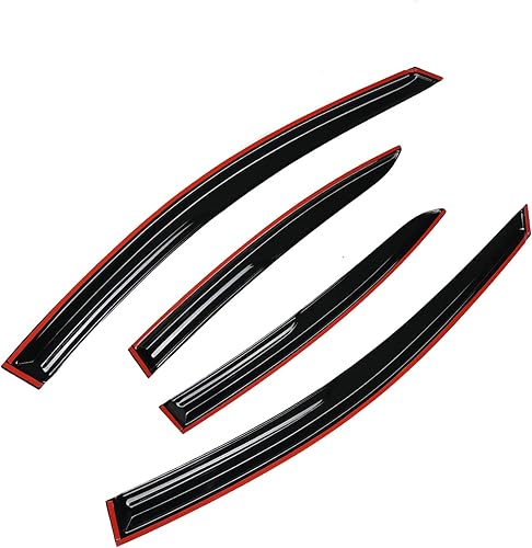 Miniatura 6 de 4 Piezas de Deflectores de Ventana Lateral con Tinta Ahumada Adhesiva, Protectores de Lluvia Diseñados para Hyundai Elantra 2017 2018 2019 2020 SE